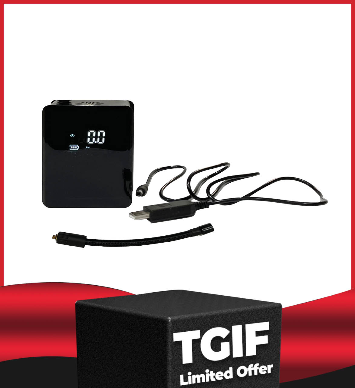 Genfitt Wireless Rechargeable Battery Air Compressor 8.4V Mini